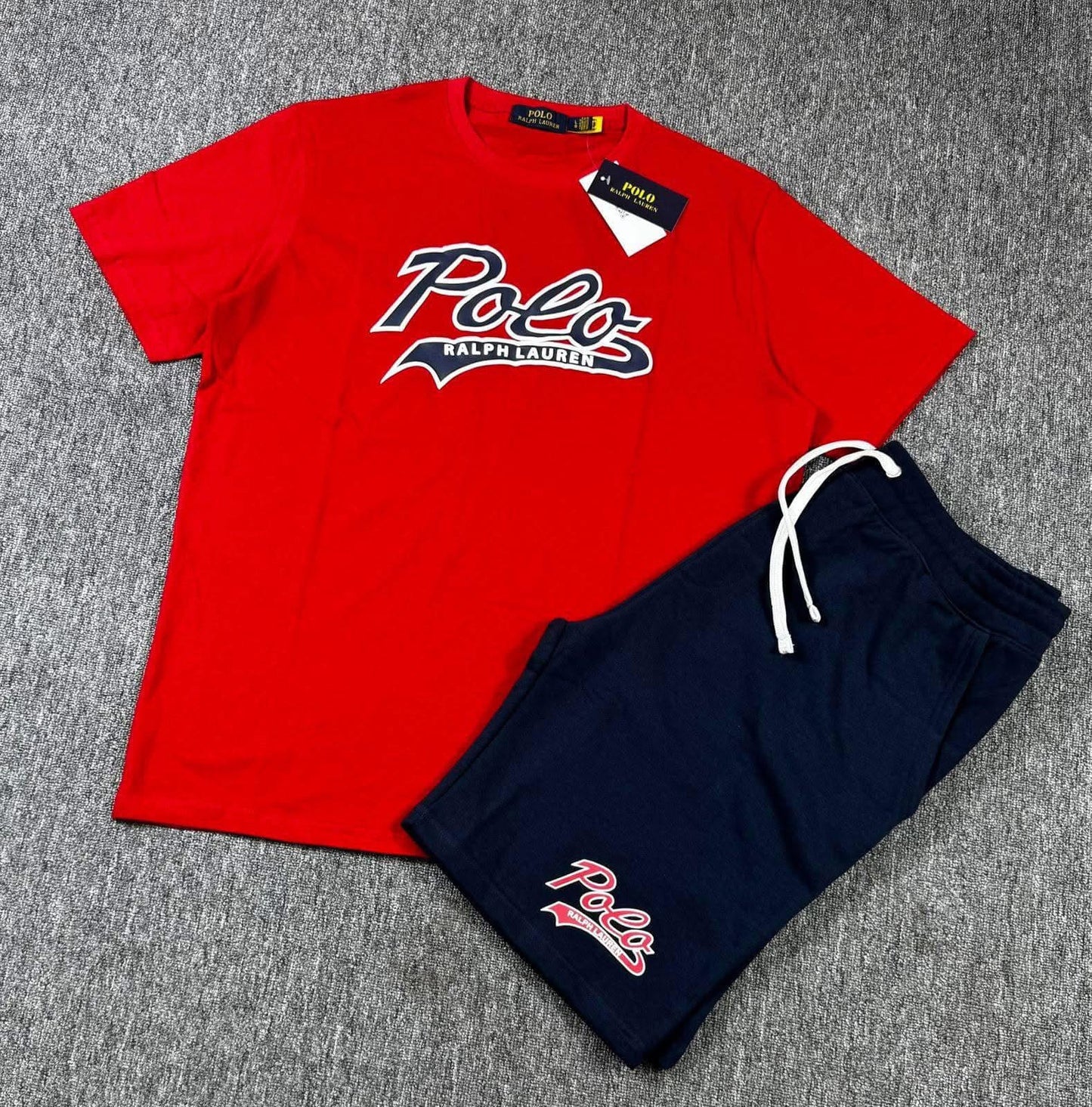 Red & Blue Polo Set