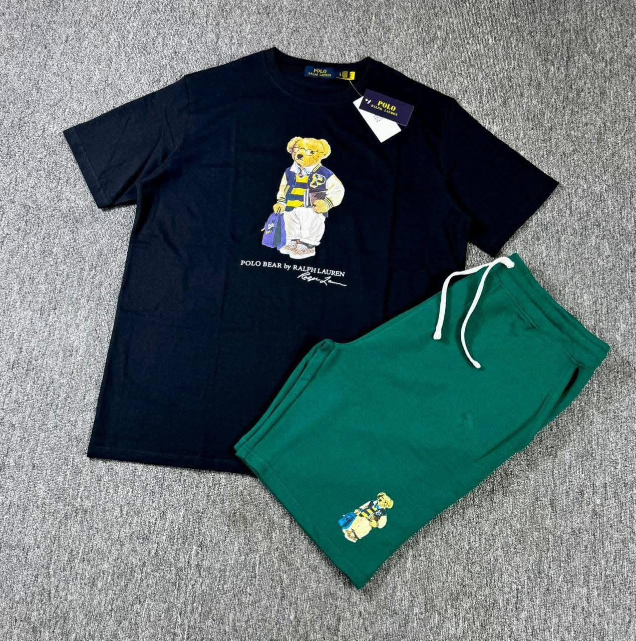Blk & Green Polo Set
