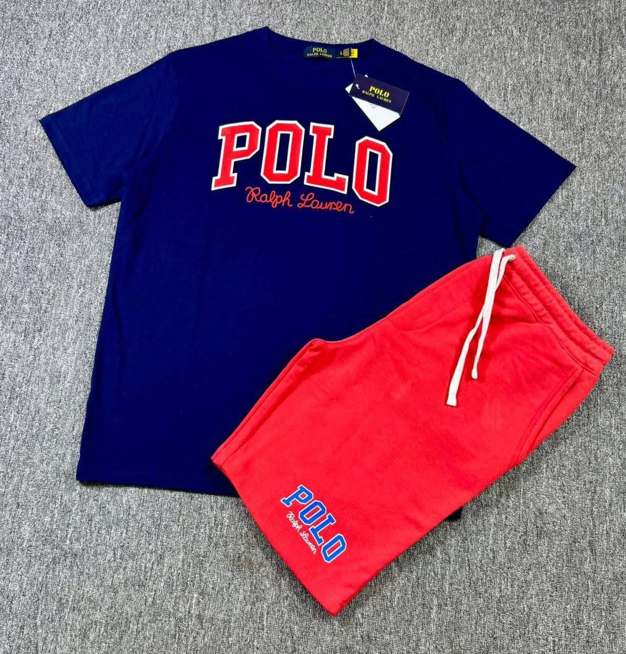 Red & Blue Polo Set