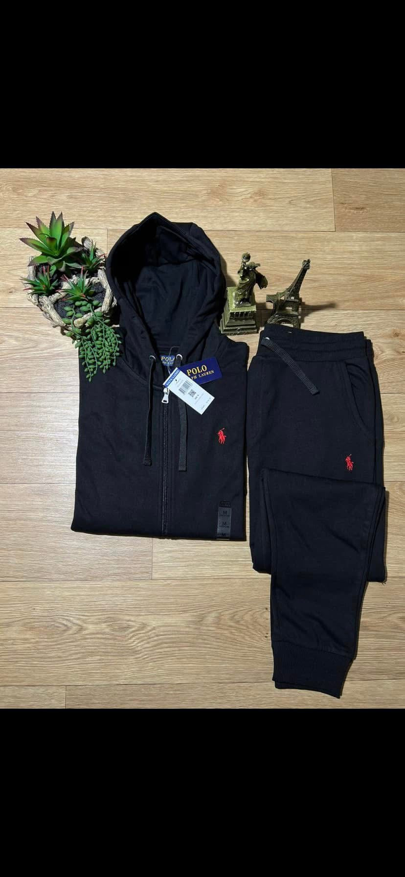 Blk Polo Jogger Set