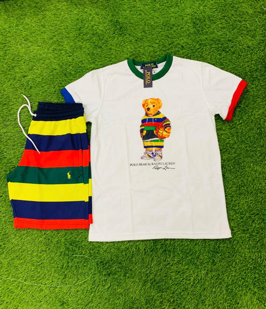 Stripe Polo Set