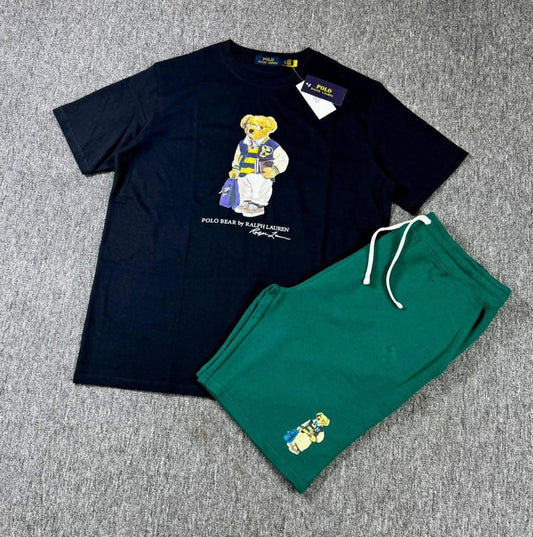 Blk & Green Polo Set