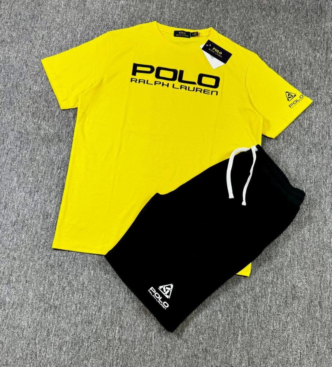 Blk & Yellow Polo Set