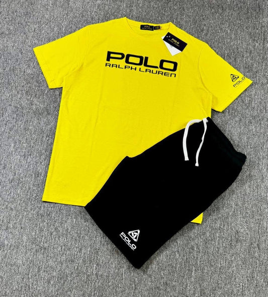 Blk & Yellow Polo Set