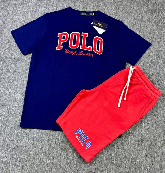 Red & Blue Polo Set